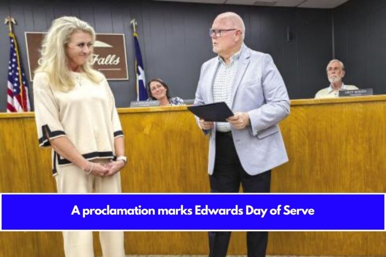 A proclamation marks Edwards Day of Serve