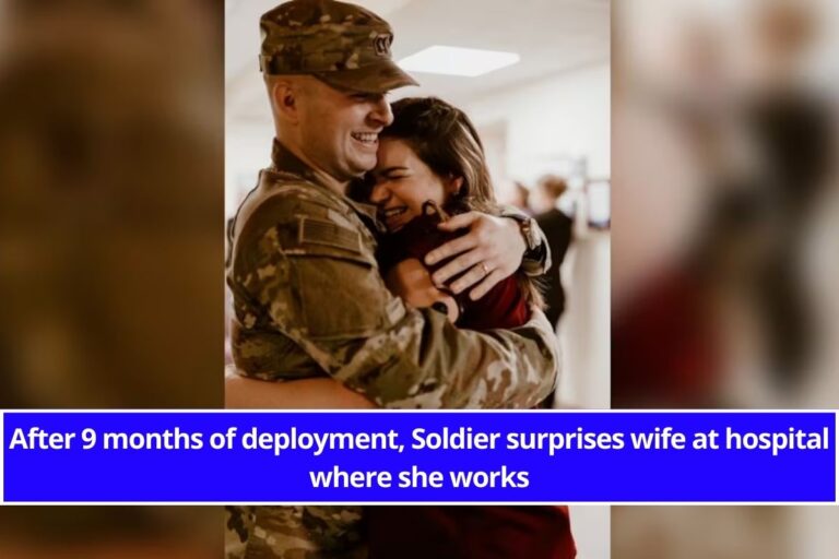 After 9 months of deployment, Soldier surprises wife at hospital where she works