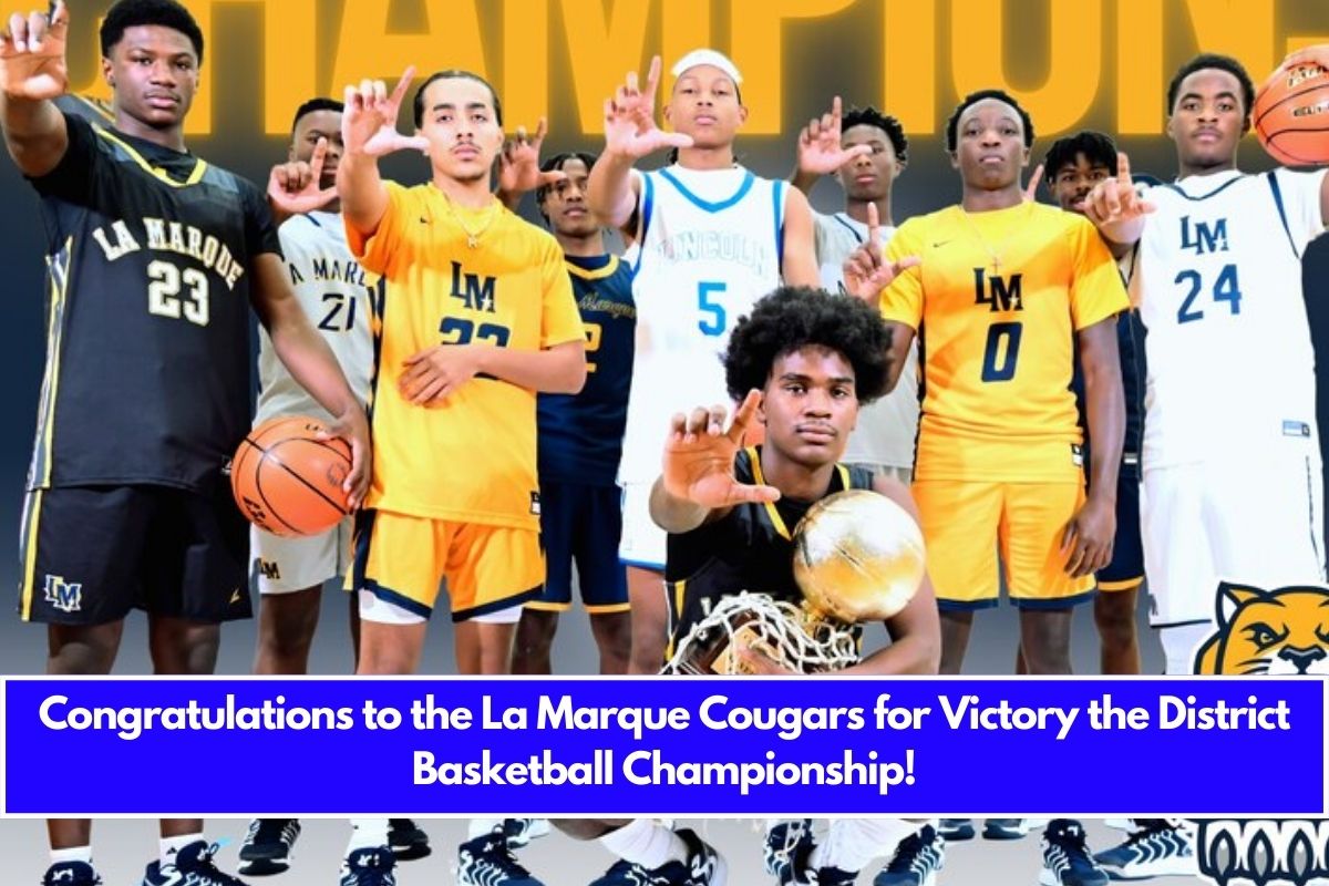 Congratulations to the La Marque Cougars for Victory the District Basketball Championship!