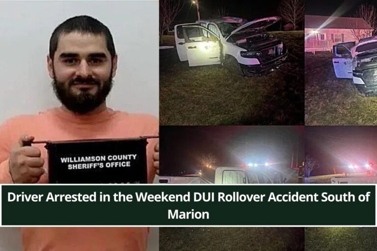 Driver Arrested in the Weekend DUI Rollover Accident South of Marion