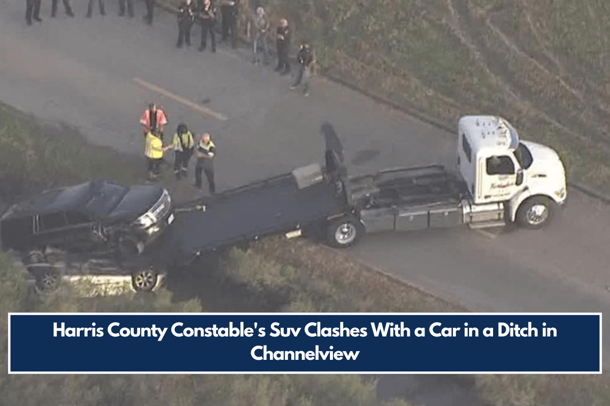 Harris County Constable's Suv Clashes With a Car in a Ditch in Channelview