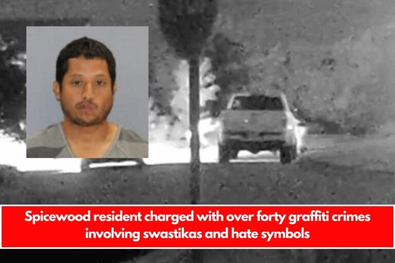 Spicewood resident charged with over forty graffiti crimes involving swastikas and hate symbols